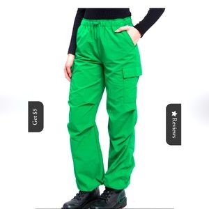 NWT Parachute oversized CARGO PANTS SIZE L LOVE TREE PARACHUTE PANTS Loose-fit
